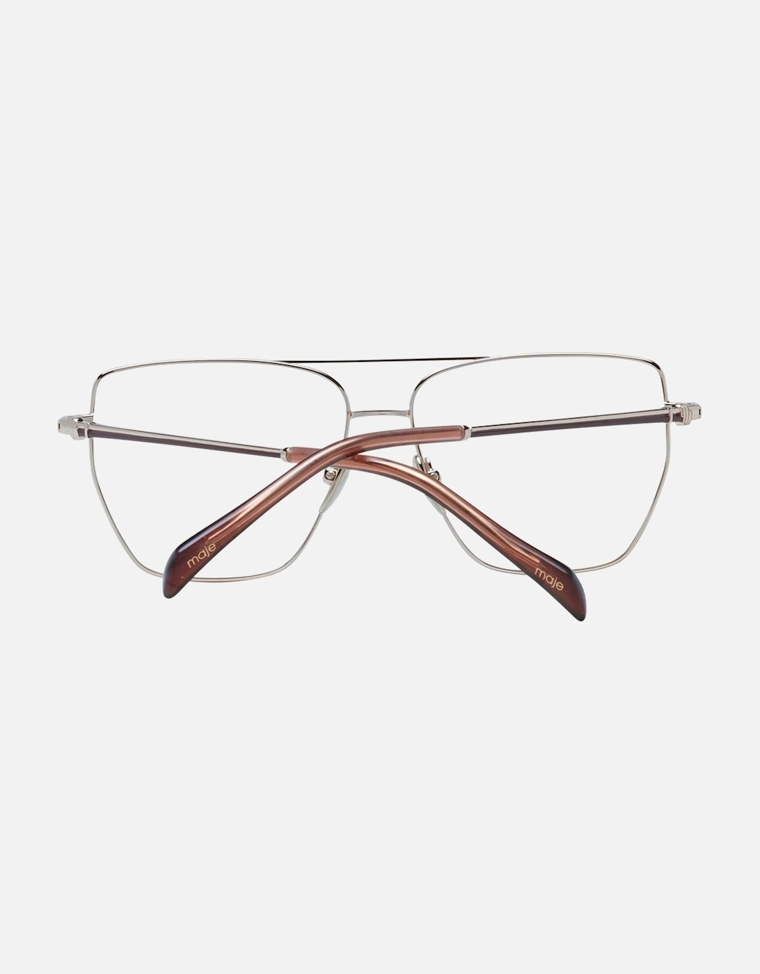 Gold Aviator Style Glasses with Plastic Lenses Women Frames