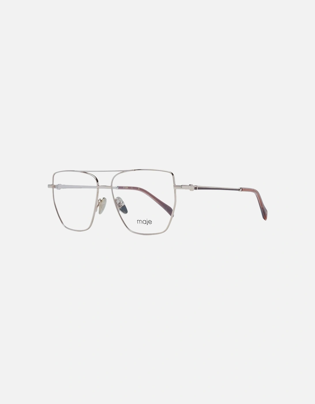 Gold Aviator Style Glasses with Plastic Lenses Women Frames, 4 of 3