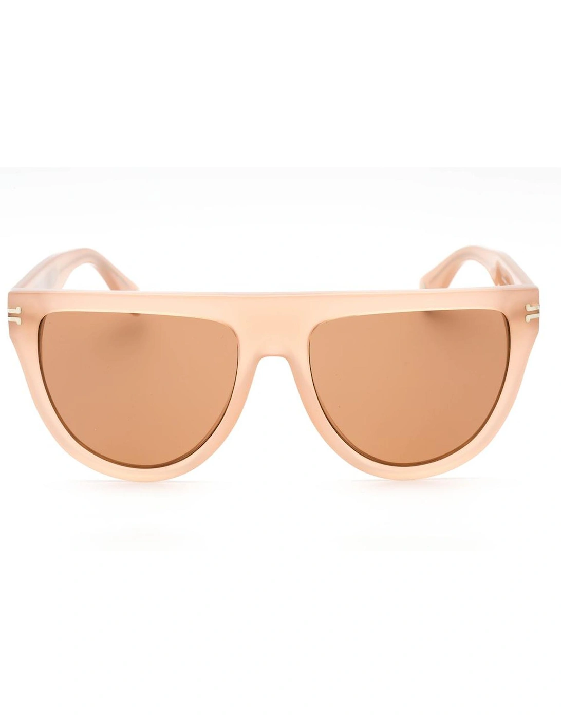 Plastic Sunglasses with Brown Lenses Women - Beige