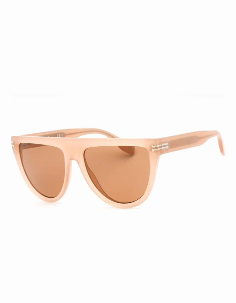 Plastic Sunglasses with Brown Lenses Women - Beige