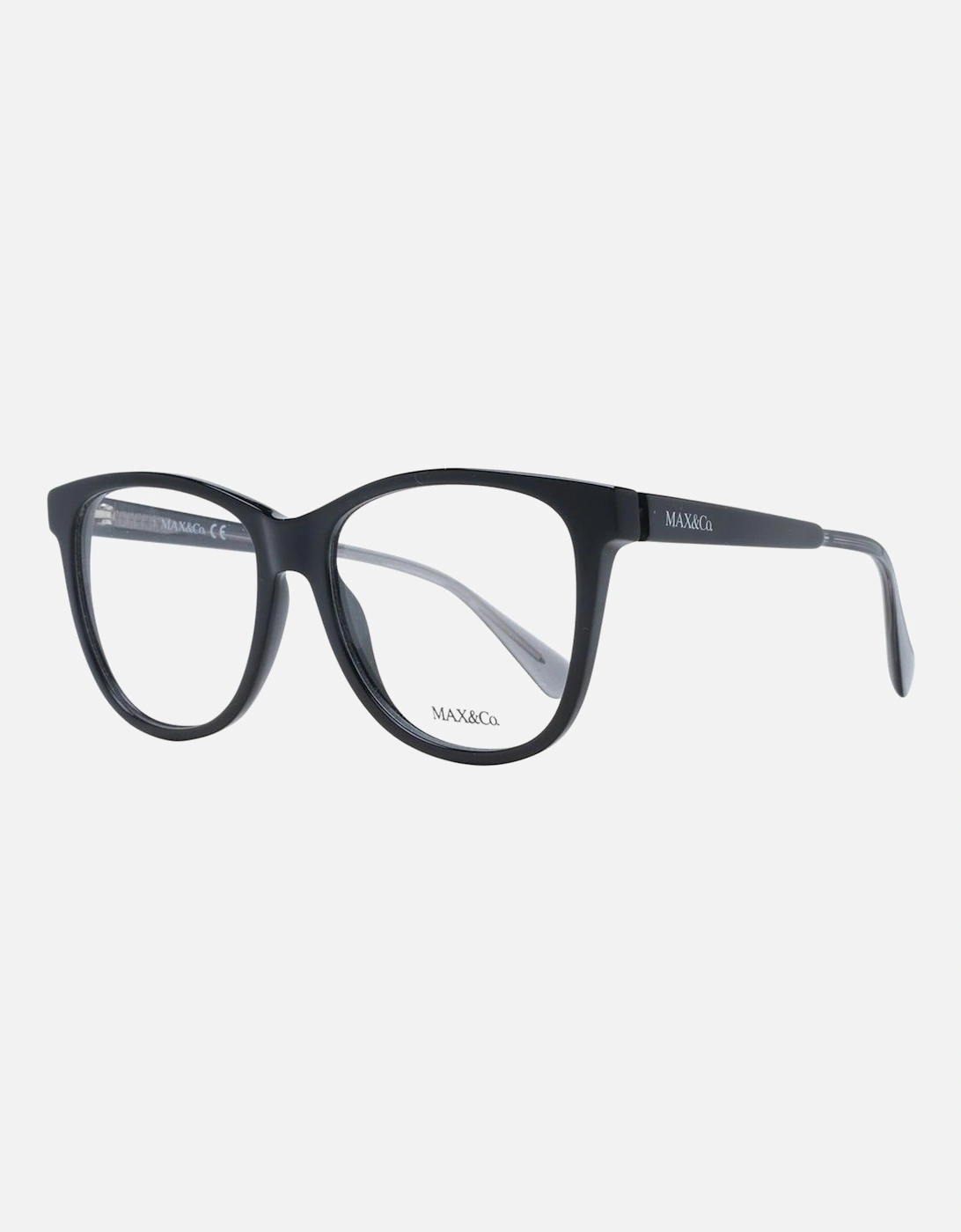 Black Round Plastic Frame Glasses with Demo Lenses Women, 4 of 3