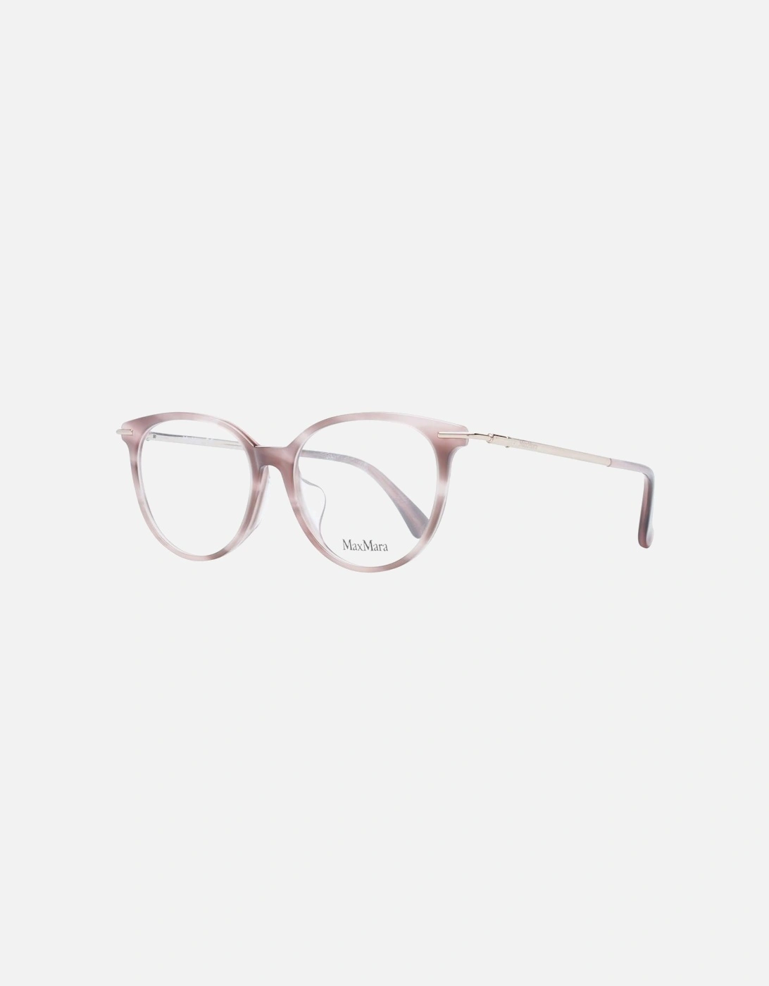 Rose Round Plastic Glasses with Demo Lenses. Women - Pink Frames, 4 of 3