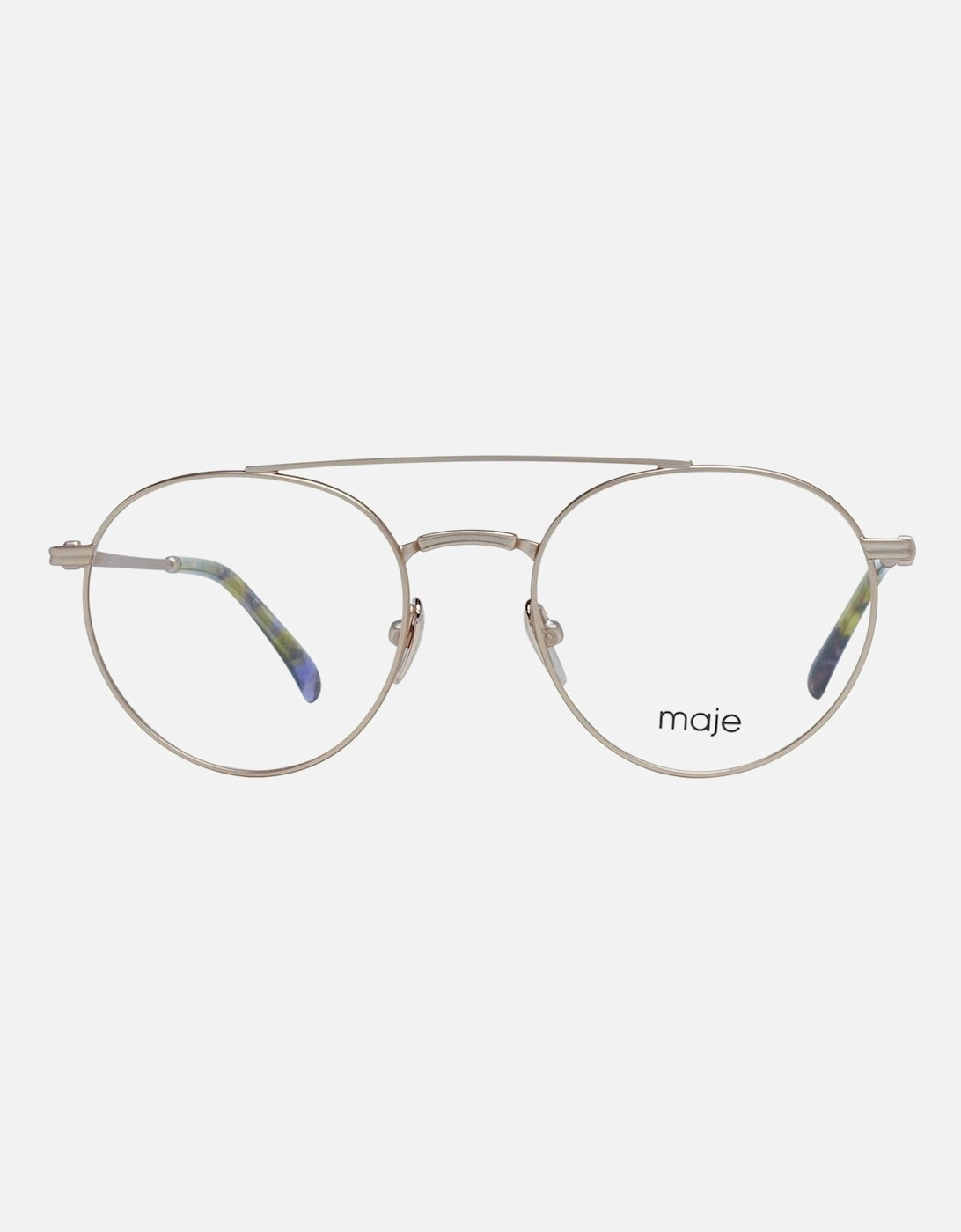 Gold Aviator Glasses with Demo Lenses and Branded Case. Women Frames