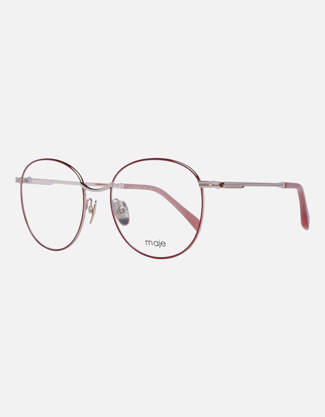 Red Metal Round Glasses with Demo Lenses and Branded Case Women Frames, 4 of 3
