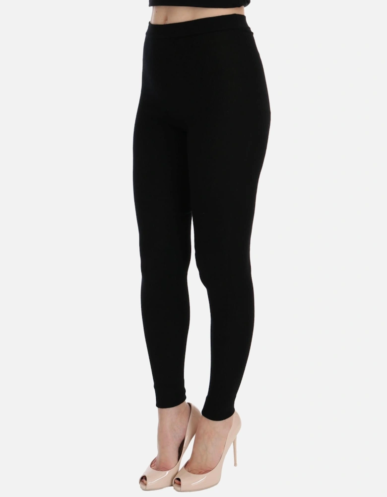Ribbed Leggings StyleLOD10009 Women - Black Jeans