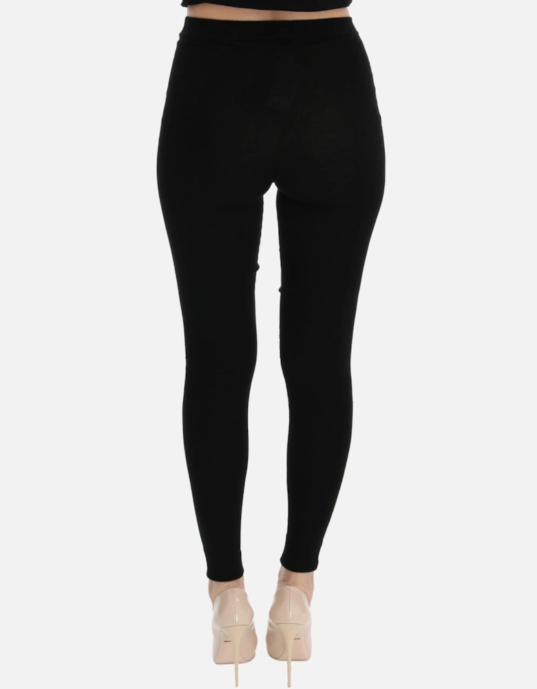 Ribbed Leggings StyleLOD10009 Women - Black Jeans