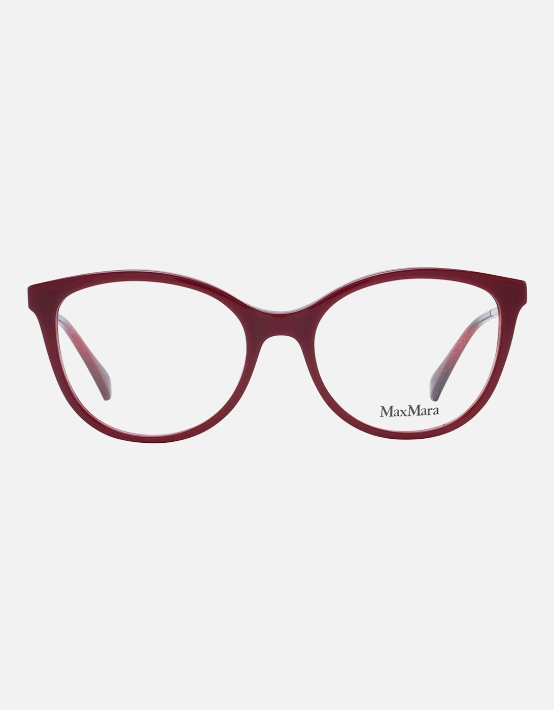 Red Round Plastic Frame Demo Glasses Women