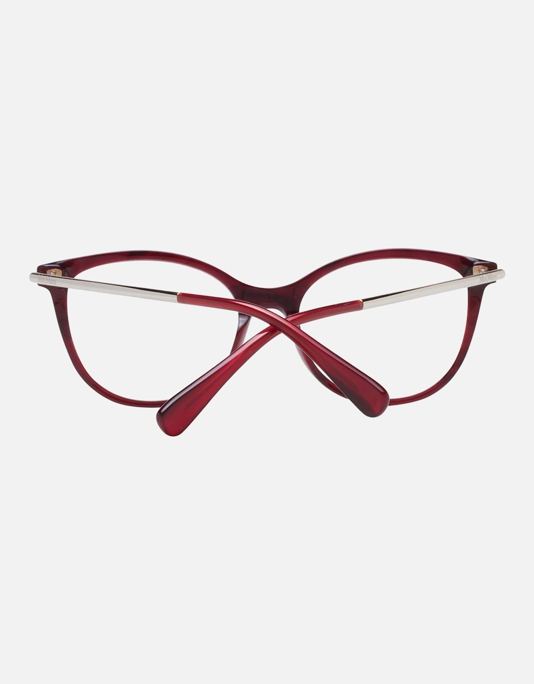Red Round Plastic Frame Demo Glasses Women