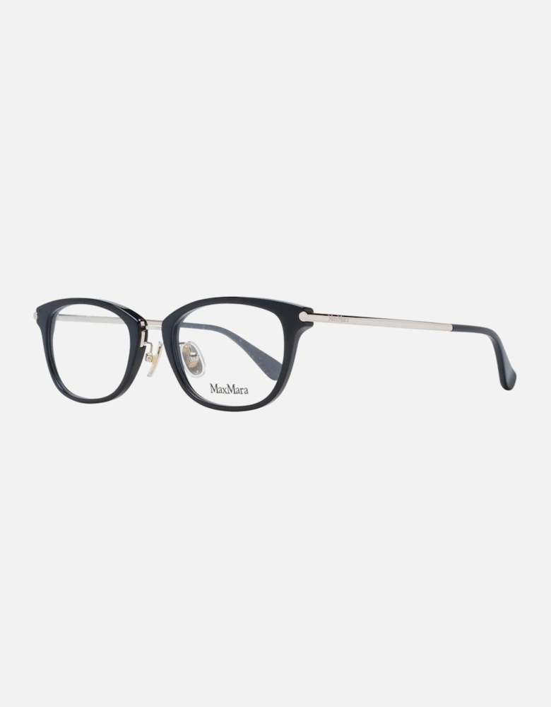 Black Rectangle Demo Glasses with Branded Case Women Frames