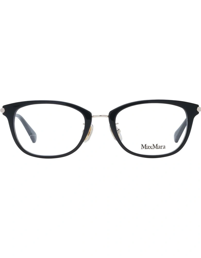 Black Rectangle Demo Glasses with Branded Case Women Frames