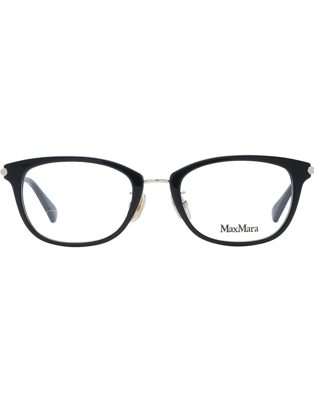 Black Rectangle Demo Glasses with Branded Case Women Frames