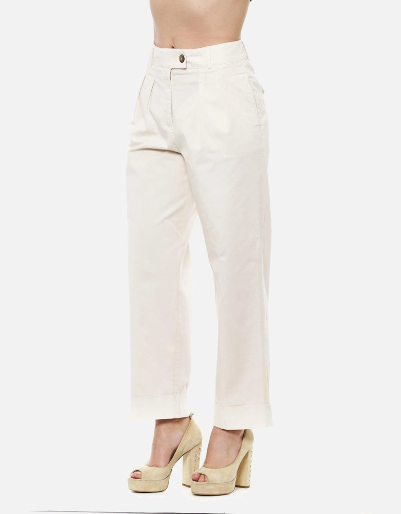 Pleated Cotton Pants Model PE1440323 Women - Beige Jeans