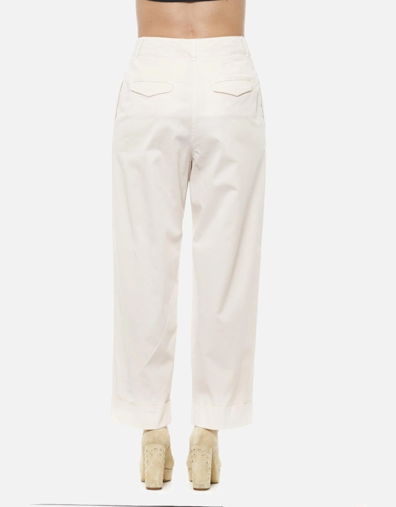 Pleated Cotton Pants Model PE1440323 Women - Beige Jeans