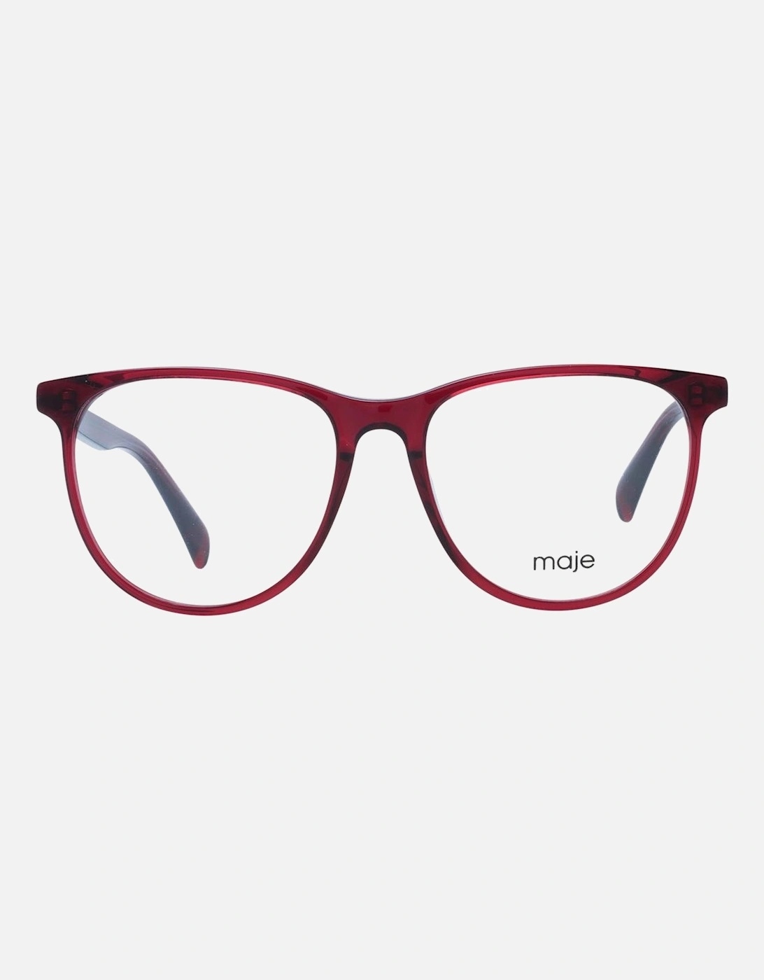 Red Acetate Round Glasses with Demo Lenses Women Frames