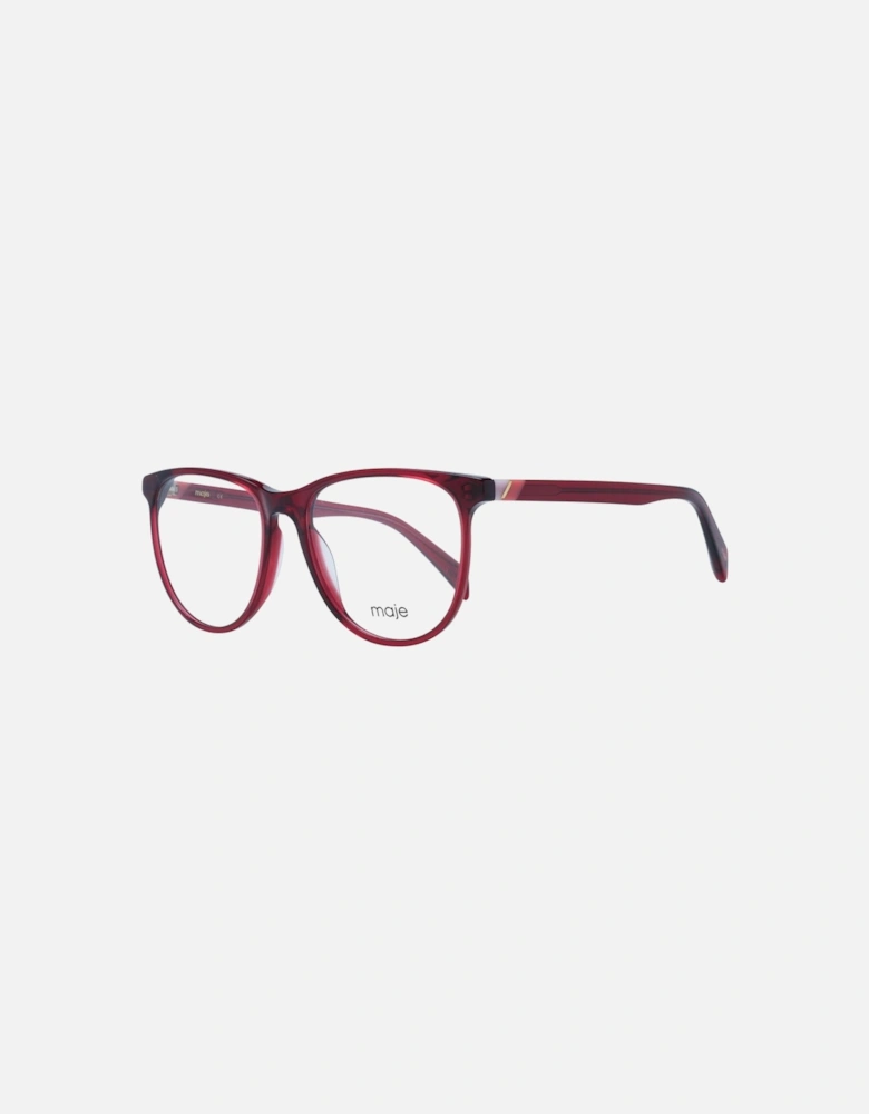 Red Acetate Round Glasses with Demo Lenses Women Frames