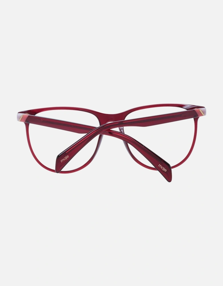 Red Acetate Round Glasses with Demo Lenses Women Frames