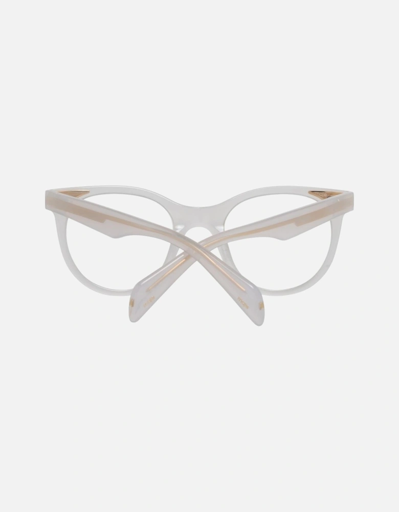 MM2302 Beige Acetate Round Eyeglasses Women Frames