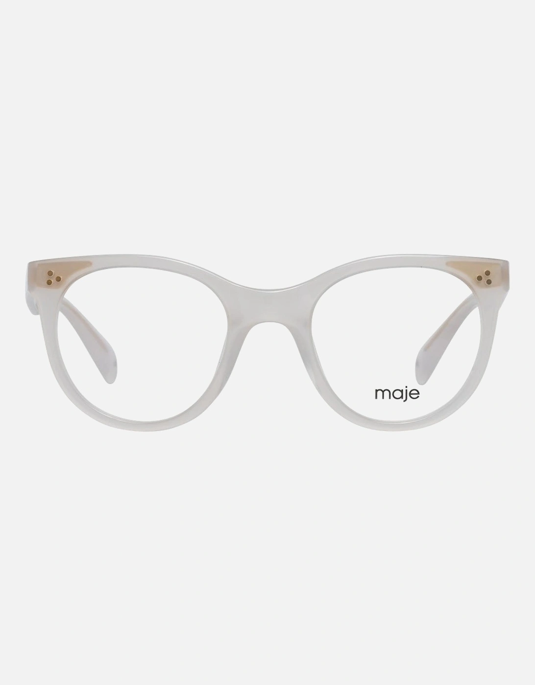 MM2302 Beige Acetate Round Eyeglasses Women Frames