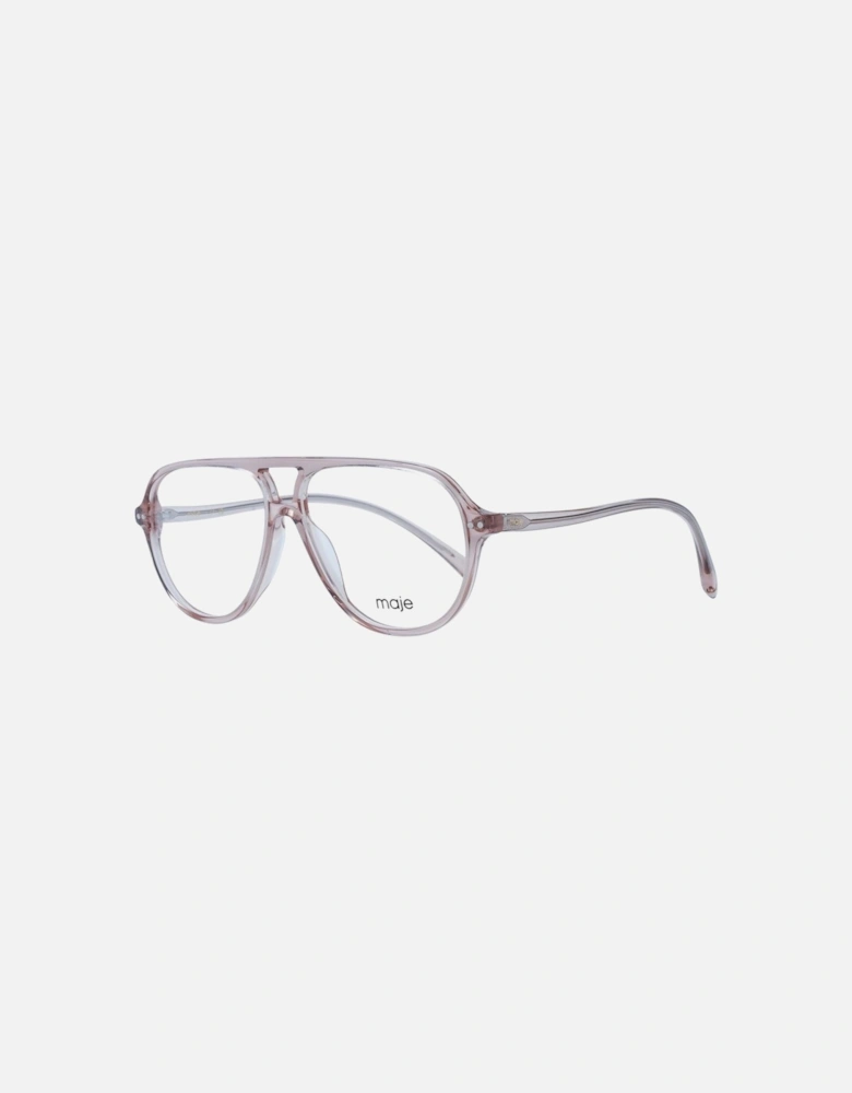 Beige Acetate Aviator Glasses with Demo Lenses Women Frames