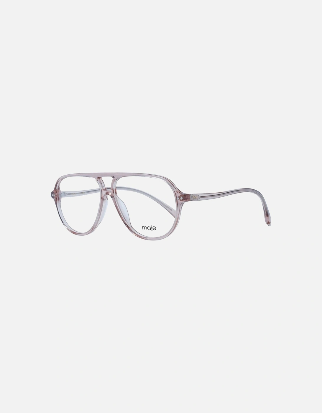 Beige Acetate Aviator Glasses with Demo Lenses Women Frames, 4 of 3