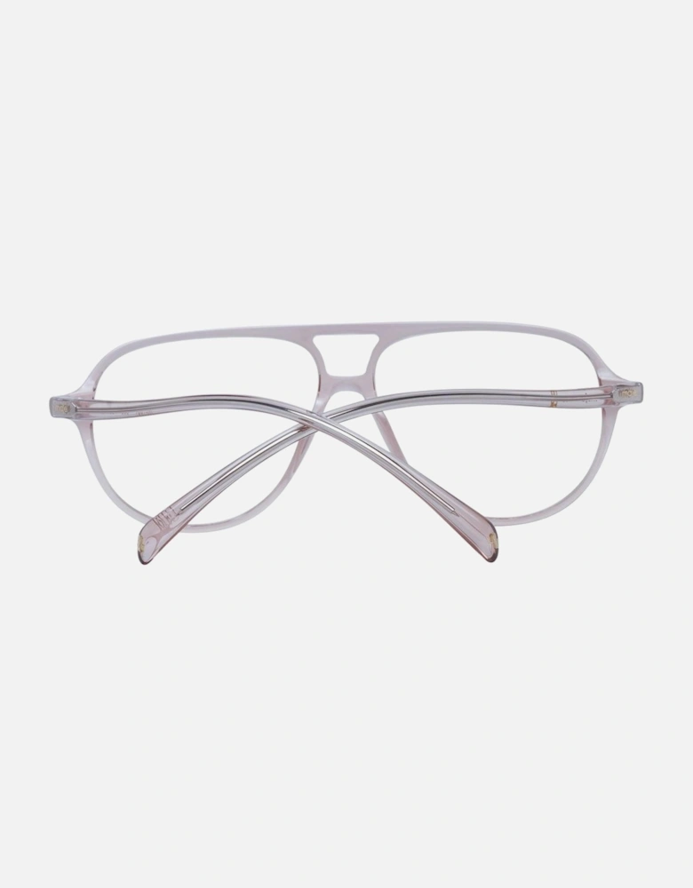 Beige Acetate Aviator Glasses with Demo Lenses Women Frames