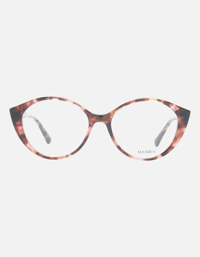 Brown Round Plastic Glasses - Demo Lenses (53-16-140) Women Frames