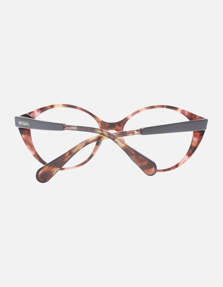 Brown Round Plastic Glasses - Demo Lenses (53-16-140) Women Frames