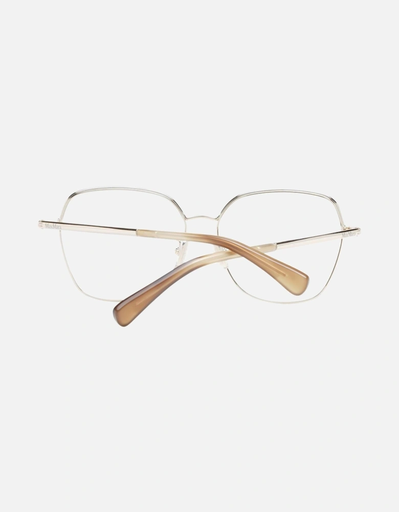 Gold Titanium Square Frame Demo Glasses Women