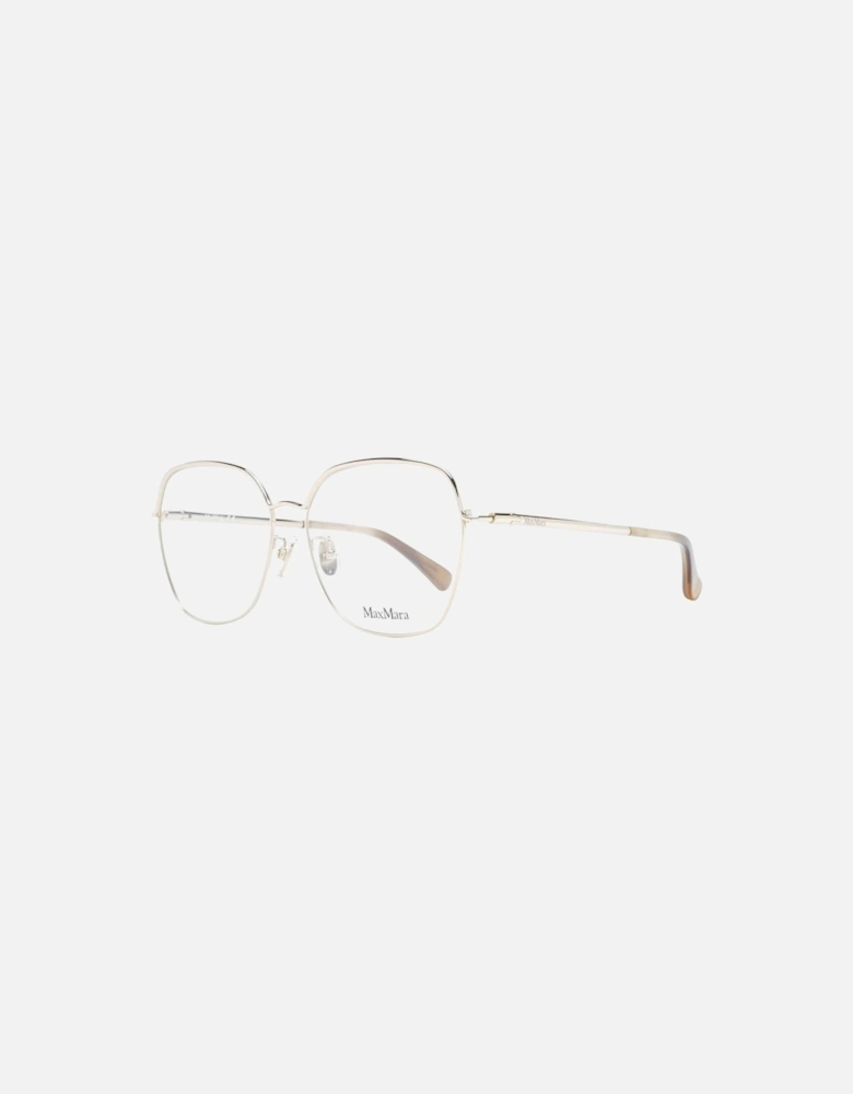 Gold Titanium Square Frame Demo Glasses Women
