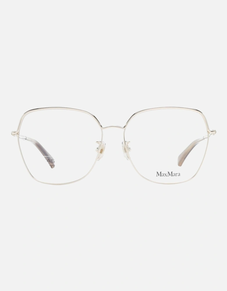 Gold Titanium Square Frame Demo Glasses Women
