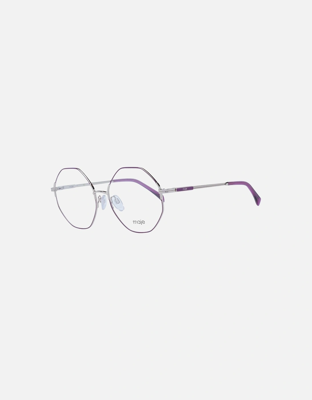 Purple Metal Full-Rim Glasses with Demo Plastic Lenses Women Frames, 4 of 3