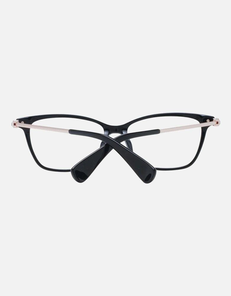 Black Trapezium Frame Demo Glasses Women