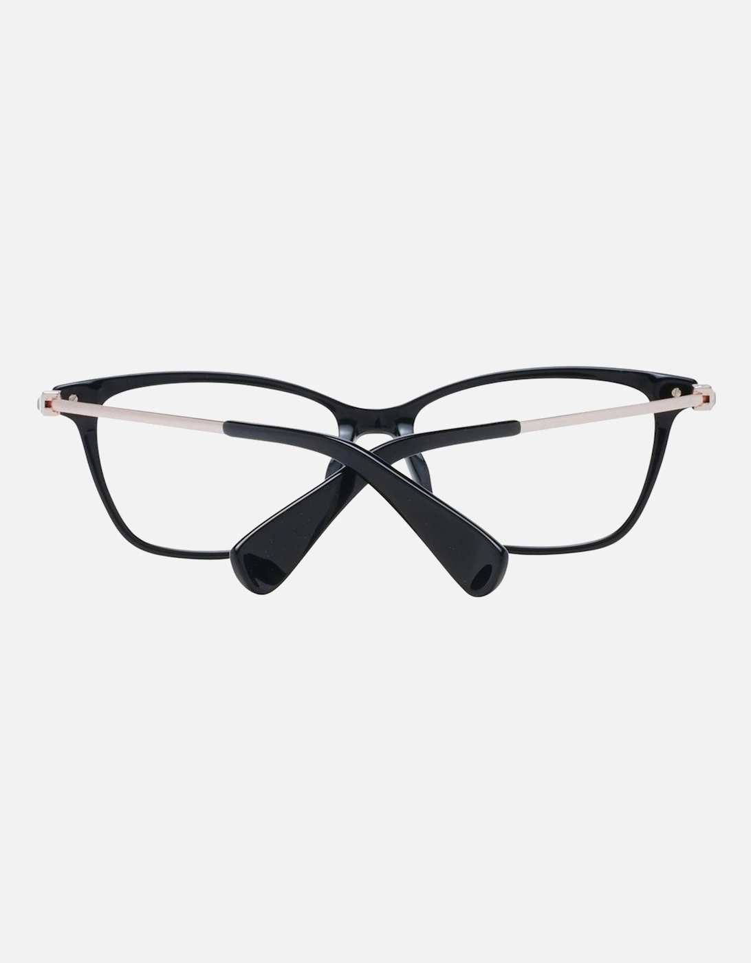 Black Trapezium Frame Demo Glasses Women