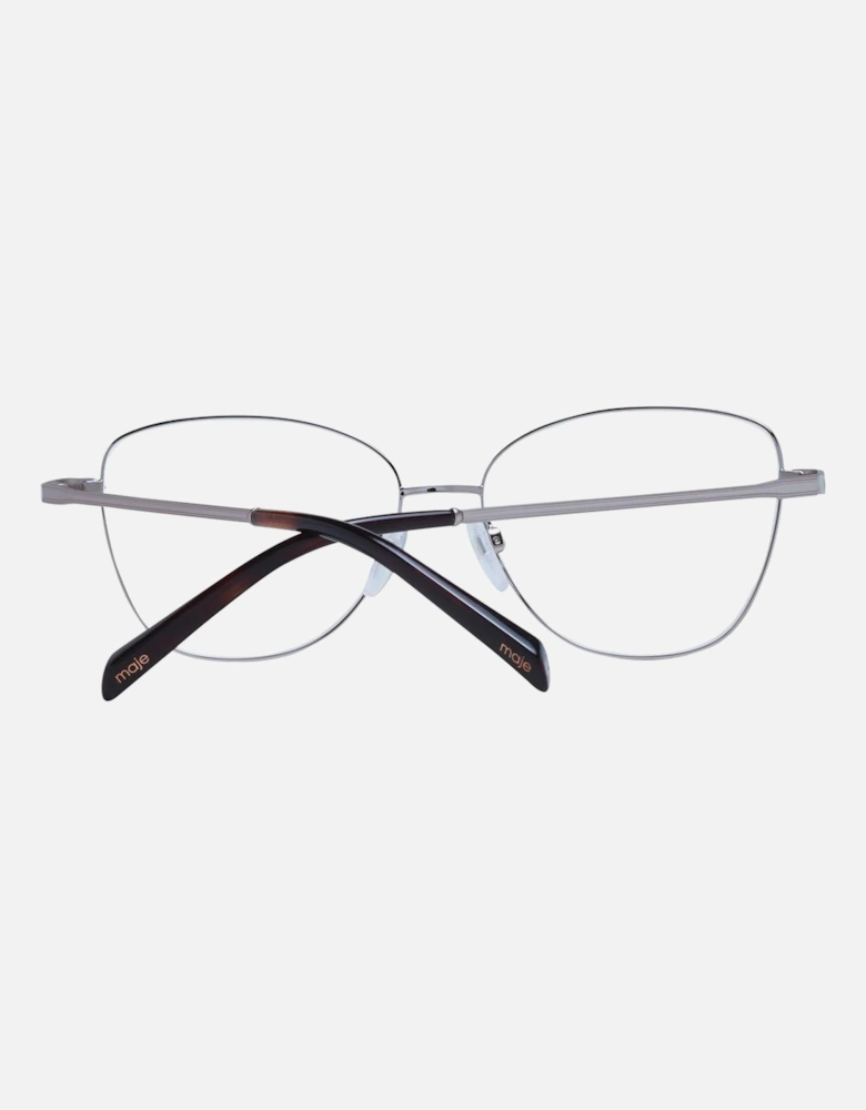 Silver Stainless Steel Square Glasses with Demo Lenses Women Frames