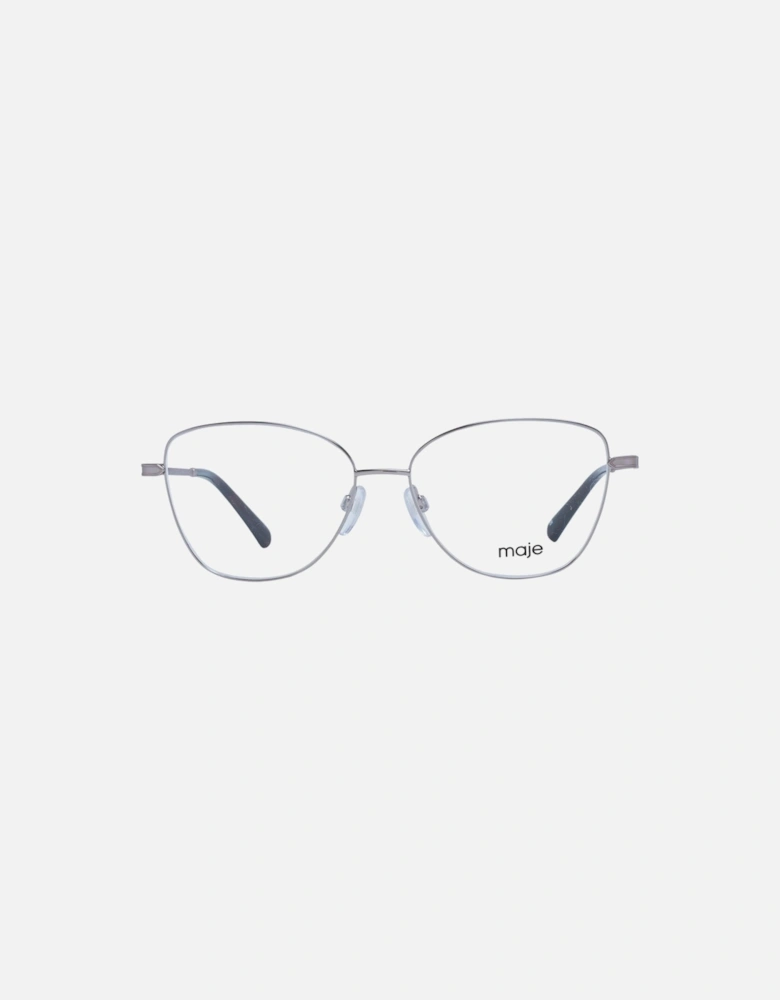 Silver Stainless Steel Square Glasses with Demo Lenses Women Frames