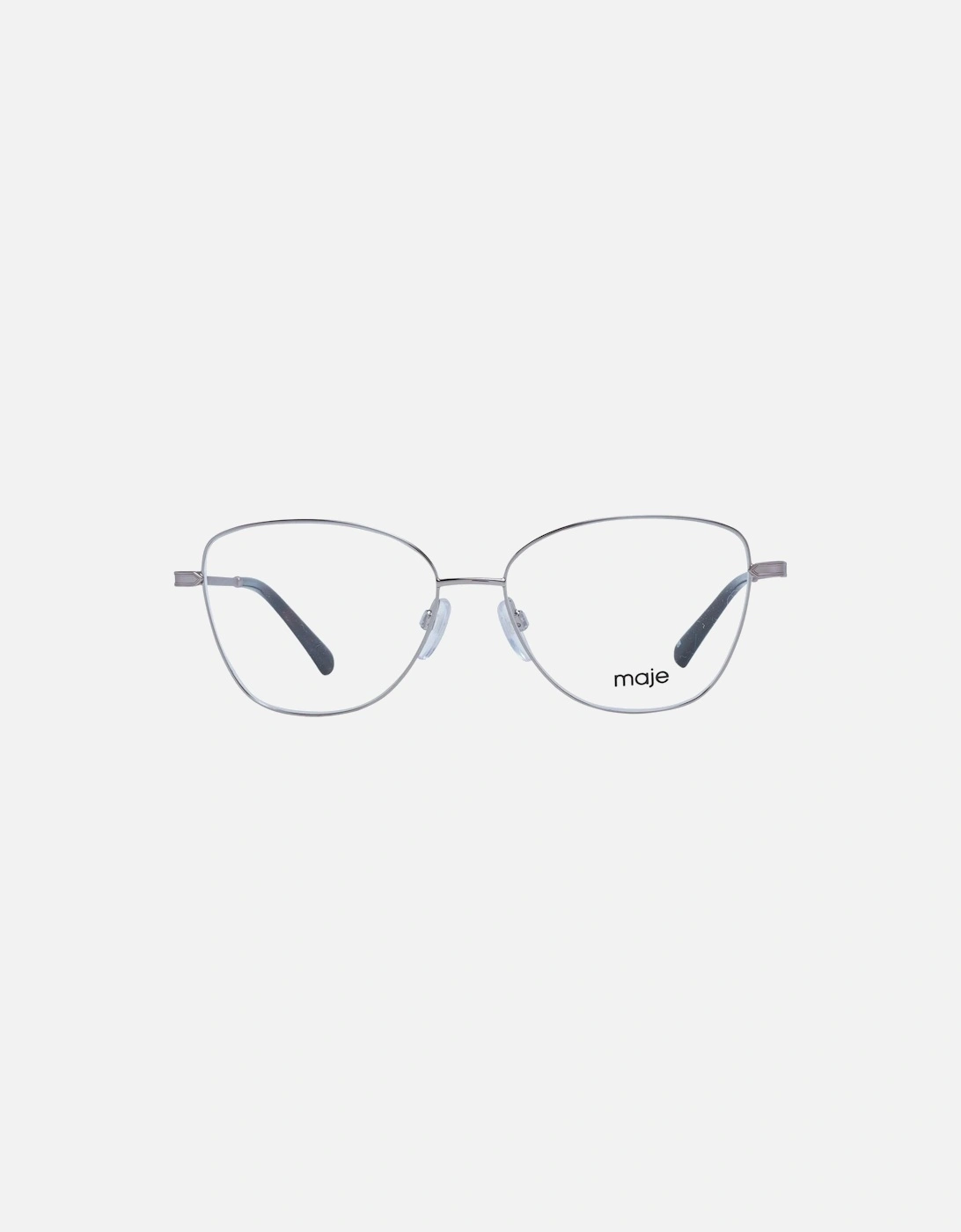 Silver Stainless Steel Square Glasses with Demo Lenses Women Frames