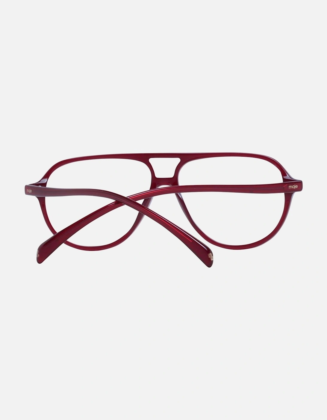 Red Acetate Aviator Glasses with Demo Lenses - 55-12-140 Women Frames