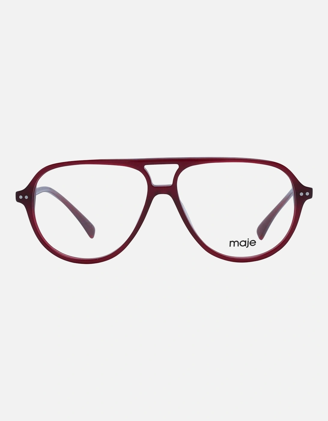 Red Acetate Aviator Glasses with Demo Lenses - 55-12-140 Women Frames