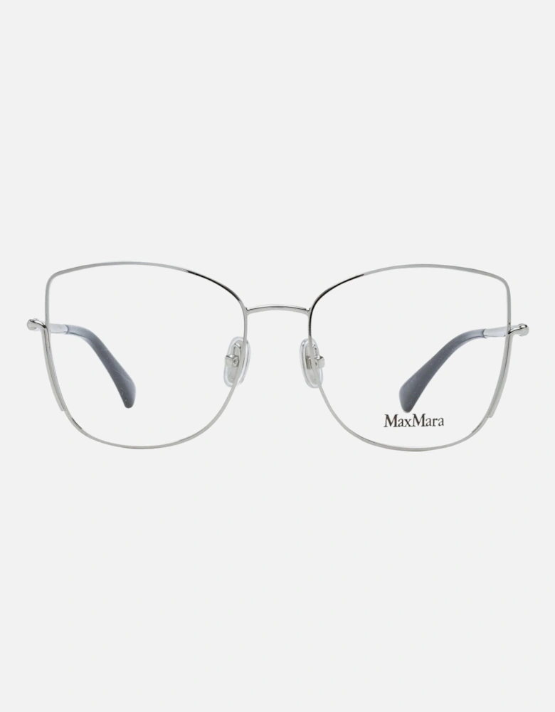 Silver Metal Butterfly Frame Glasses with Demo Plastic Lenses Women
