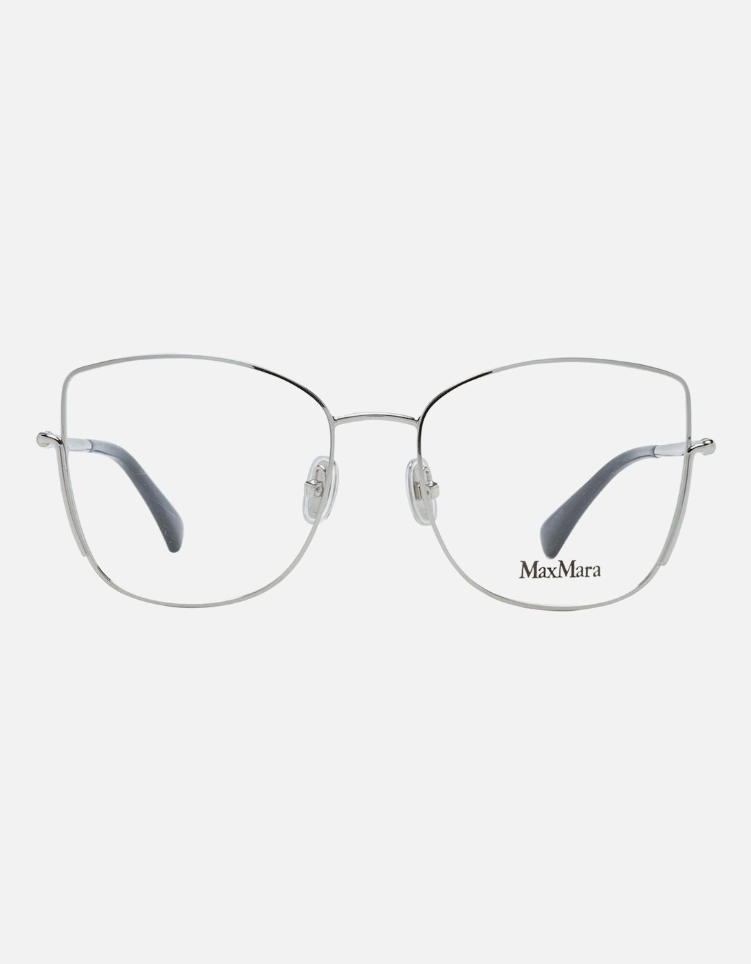 Silver Metal Butterfly Frame Glasses with Demo Plastic Lenses Women