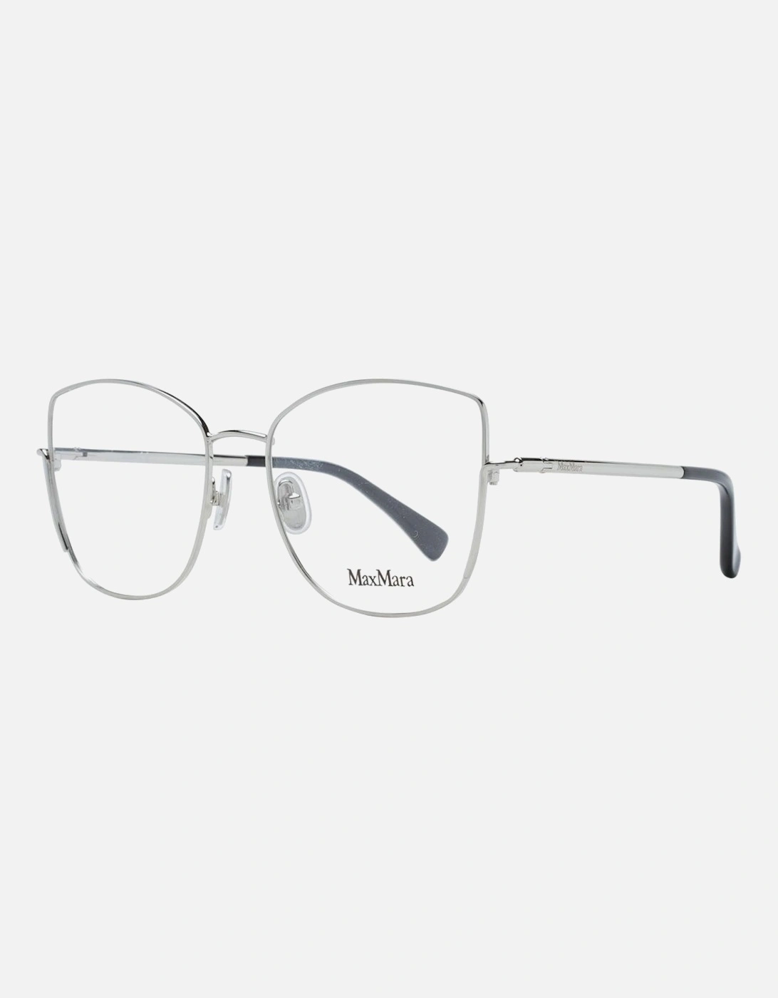 Silver Metal Butterfly Frame Glasses with Demo Plastic Lenses Women, 4 of 3