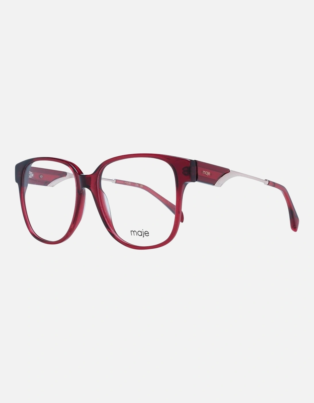 Red Square Acetate Glasses with Demo Lenses Women Frames, 4 of 3