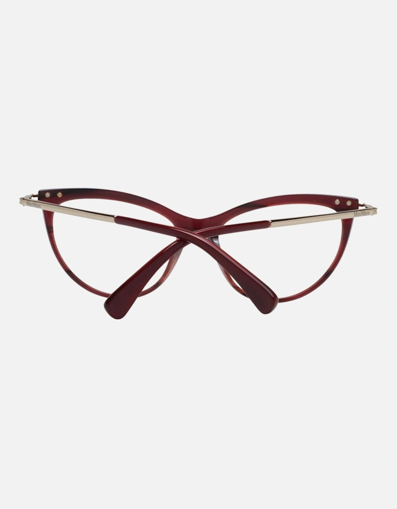 Burgundy Cat Eye Glasses with Demo Lenses Women Frames