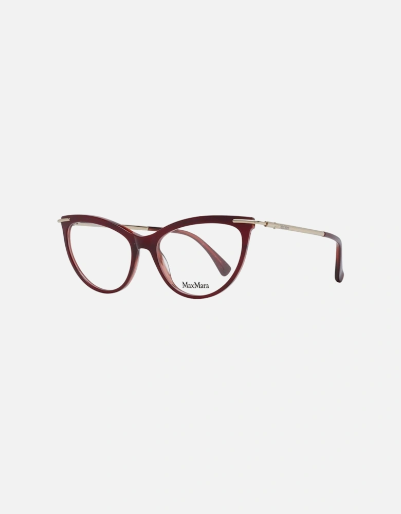 Burgundy Cat Eye Glasses with Demo Lenses Women Frames