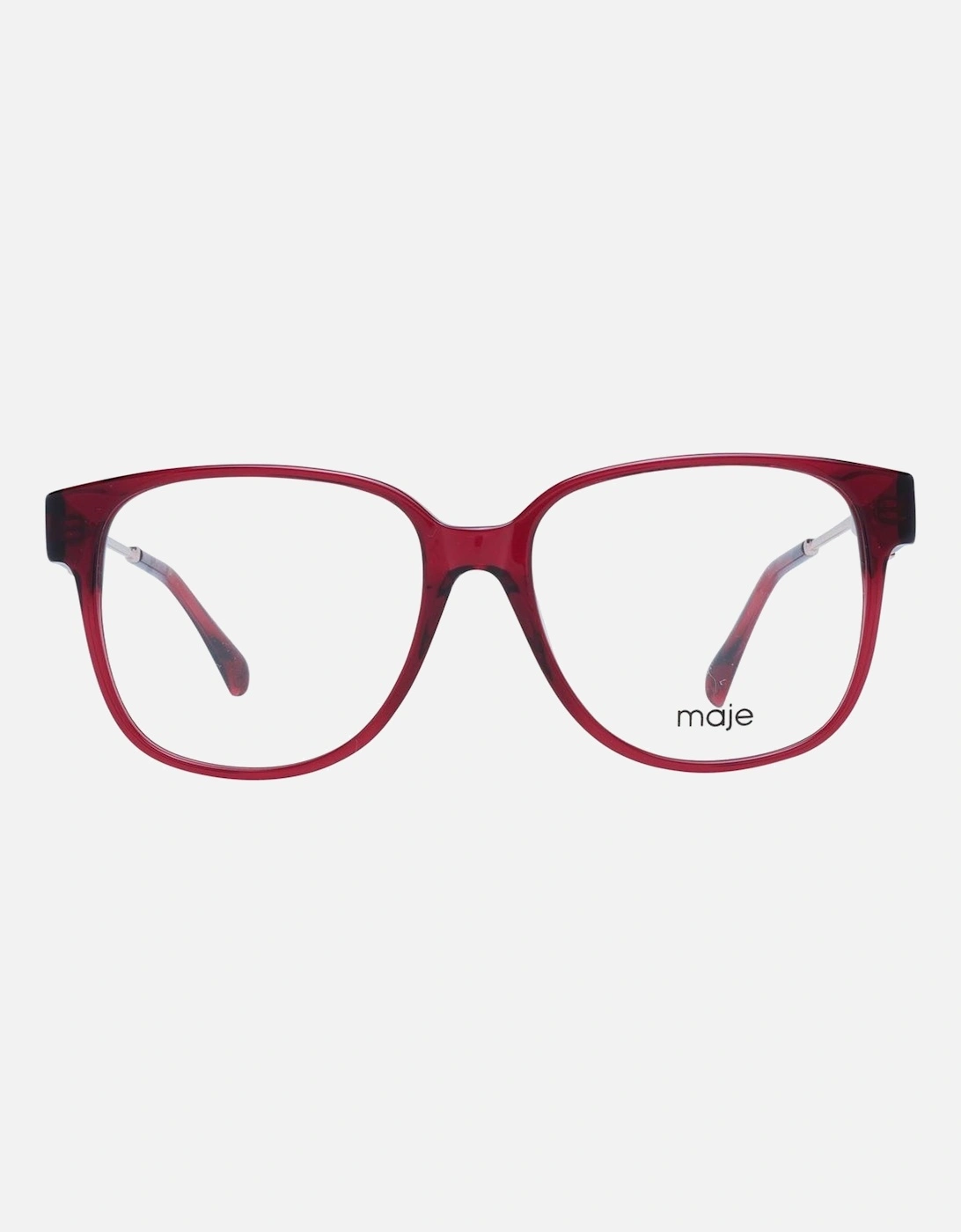 Red Square Acetate Glasses with Demo Lenses Women Frames