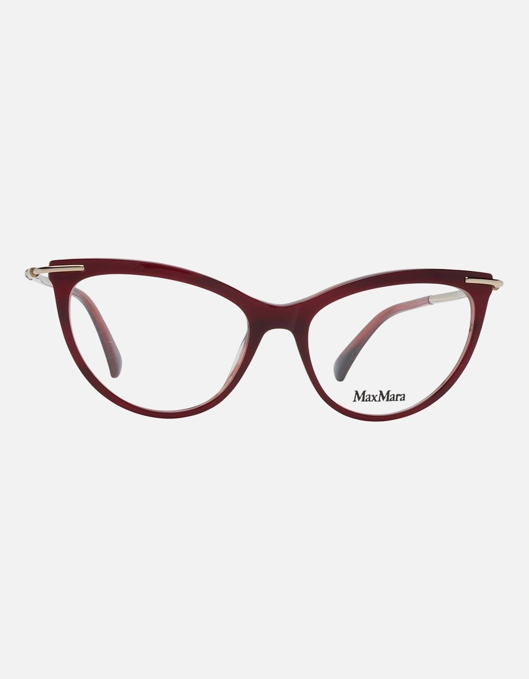 Burgundy Cat Eye Glasses with Demo Lenses Women Frames