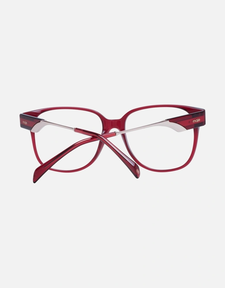 Red Square Acetate Glasses with Demo Lenses Women Frames