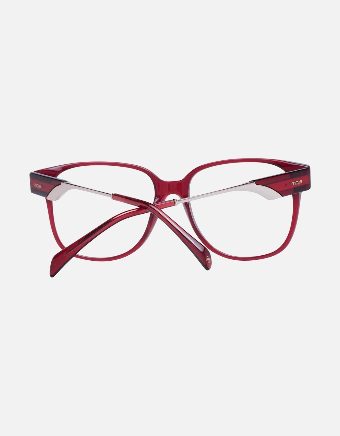 Red Square Acetate Glasses with Demo Lenses Women Frames