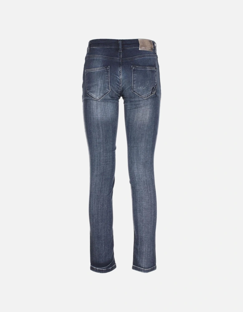 Skinny Regular Leg Sweatpants Women - Blue Jeans