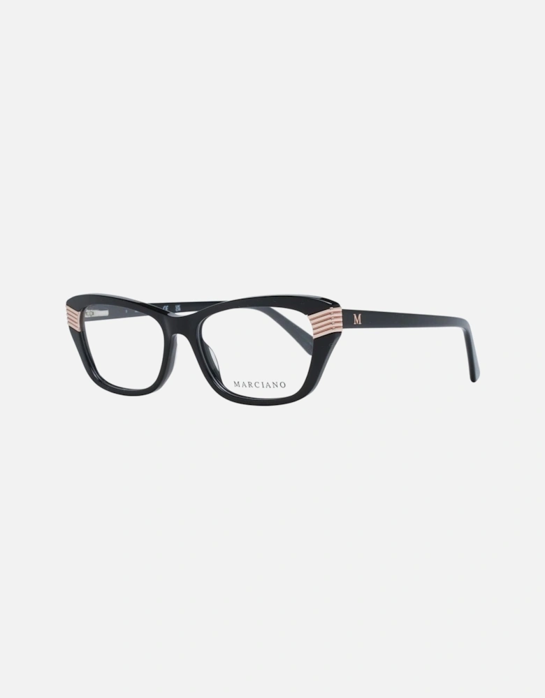 Black Cat Eye Plastic Frame Glasses with Demo Lenses Women